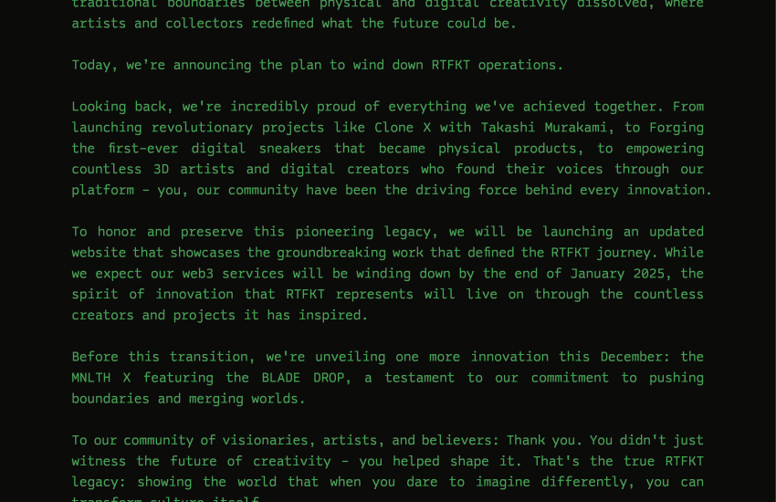 Impactante cierre de RTFKT: ¿una traición a la revolución Web3? | CULTURA NFT | Noticias NFT | Cultura Web3