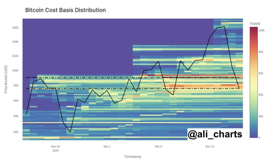 Distribución base de costos de Bitcoin 