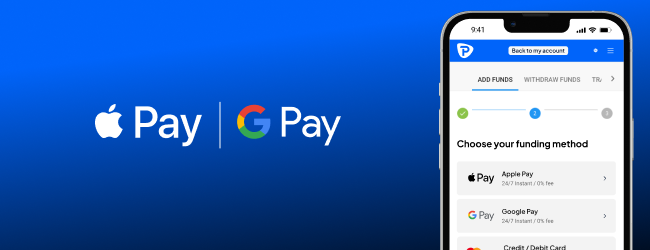 Depósitos de Apple Pay y Google Pay en la aplicación Pepperstone