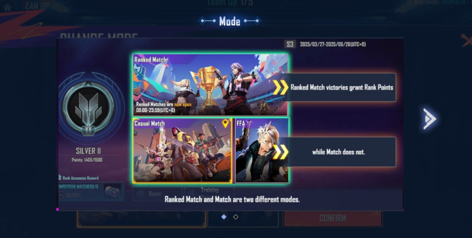 Comprender los diferentes modos de juego en Matr1x Fire